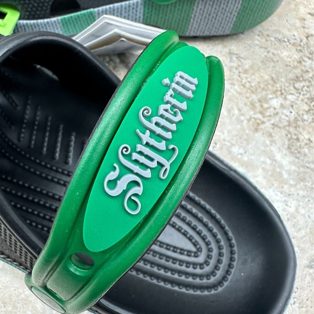 Crocs Harry Potter Slytherin Classic Clog Black Green Jibbitz Unisex M5 W7 NWT - Picture 9 of 13